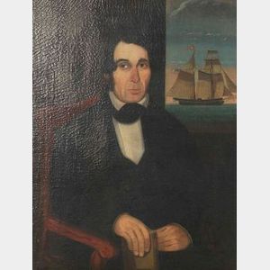 American School, 19th Century Portrait of Captain Richard C. Gibbs of Nantucket.