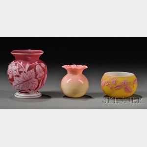 Three Small Webb Vases