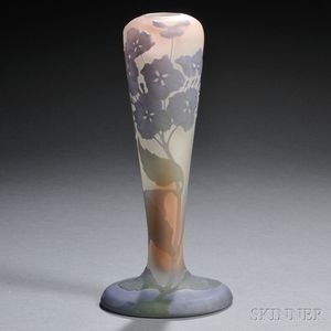 Gallé Cameo Glass Vase