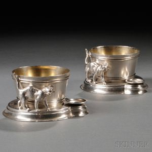 Pair of J.E. Caldwell & Co. Sterling Silver Condiment Dishes