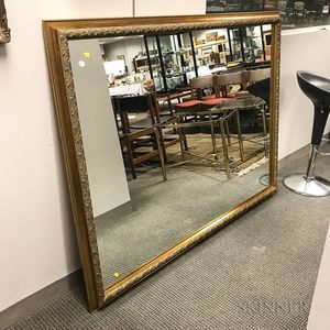 Large Molded and Gilt Rectangular Mirror