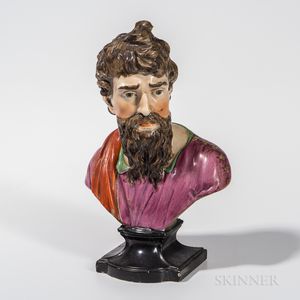Molded Staffordshire Bust of Plato