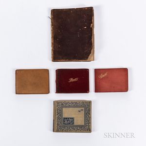 Four Batchelder Guest Books and a Birthday Book, 1881-1928.