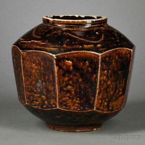 Caramel-glazed Beveled Jar