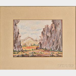 Samuel Bookatz (American, 1910-2009) Mountain Landscape