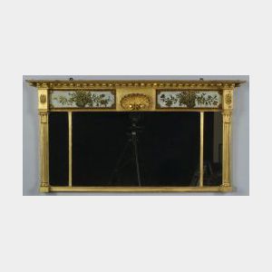 Gilt, Gesso, and Wood Over-mantel Mirror