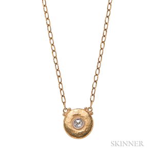 High-karat Gold and Diamond Pendant Necklace, Gurhan