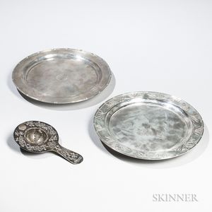 Three Pieces of Chinese Export Silver Tableware