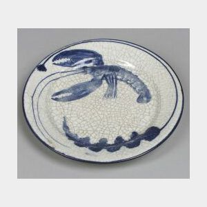 Dedham Pottery Lobster Plate