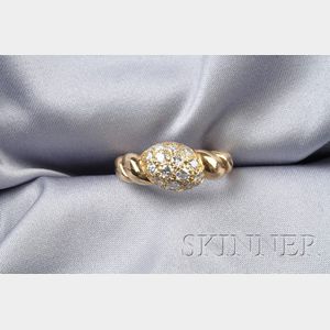 18kt Gold and Diamond Ring, France