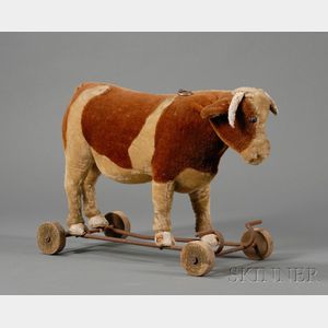 Plush Cow Pull-Toy