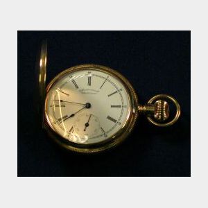 Gentleman&#39;s 14kt Gold Hunting Case Pocket Watch