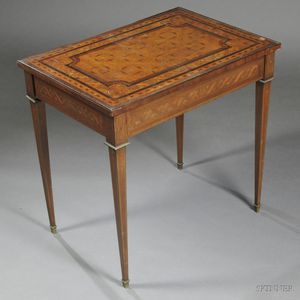 Napoleon III Tulipwood-and Kingwood-veneered Tea Table
