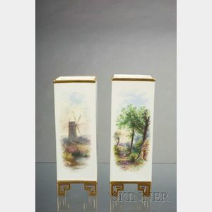 Pair of Davenport Porcelain Vases