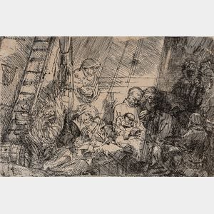 Rembrandt Harmensz van Rijn (Dutch, 1606-1669) The Circumcision in the Stable
