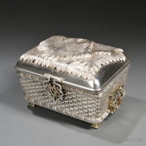 Russian Parcel-gilt .875 Silver Trompe L'Oeil Sugar Box