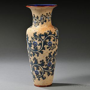 Doulton Lambeth George Tinworth Decorated Stoneware Vase