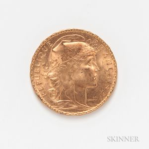 1912 French 20 Francs Gold Coin