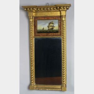 Federal Gilt Gesso Looking Glass