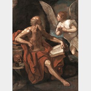 After Guido Reni (Italian, 1575-1642) Angel Appearing to St. Jerome