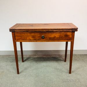 Federal Birch One-drawer Card Table