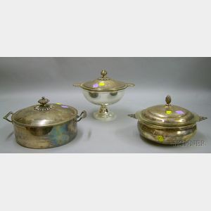 Three Silver Plated Serving Pieces
