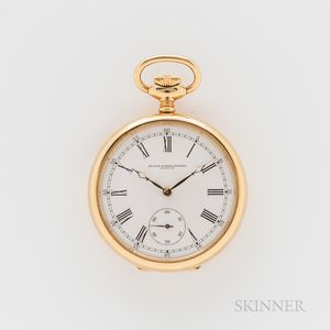 18kt Gold Ecole D'Horlogerie Jo-Hans Schneider Open-face Chronometer Watch