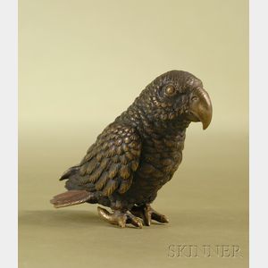Viennese Cold Painted Bronze Parrot