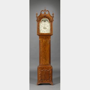Federal Mahogany Veneer Tall Clock