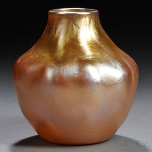 Tiffany Gold Favrile Vase