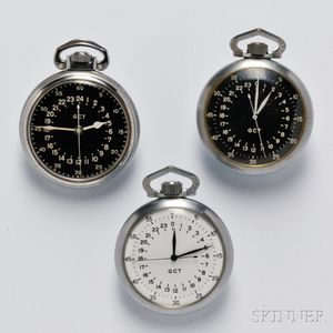 Three Elgin GCT Navigation Pocket Watches