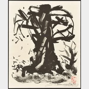 Shiko Munakata (1903-1975),Pine Needles Flourish