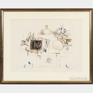 Saul Steinberg (American, 1914-1999) Braque , from the Portfolio Six Drawing Tables