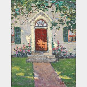 Anthony Thieme (American, 1888-1954) Doorway in Dappled Summer Sunlight