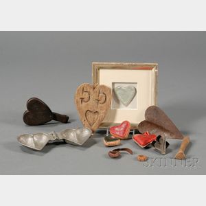Twelve Small Heart-Themed Items