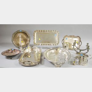 Approximately Sixteen Pieces of Silver Plated Hollowware