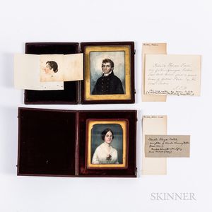 Two Foster Family Miniature Portraits, Early 19th Century.