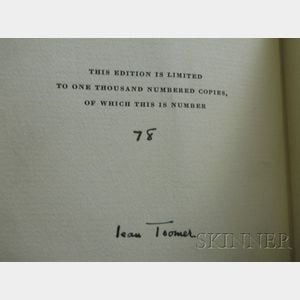 (African-American),Toomer, Jean (1894-1967),Signed copy