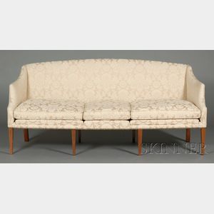 Hepplewhite Mahogany Upholstered Sofa