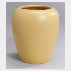 Paul Revere Pottery Yellow Vase
