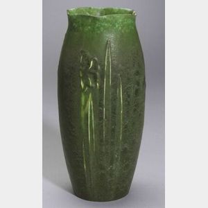 Arts & Crafts Grueby Pottery Jonquil Vase