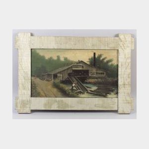 R. M. Yardley, (American, 19th Century) Lumbermill Scene.
