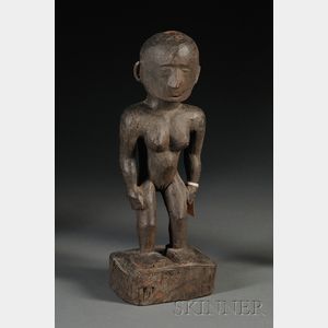 Philippines Carved Wood Female Ancestor Figure