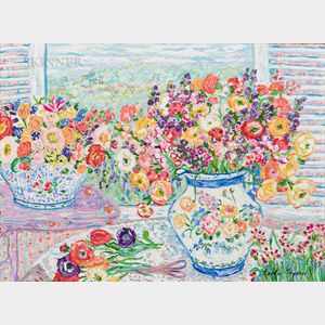 Leslie Sayour (American, b. 1947) Floral Study