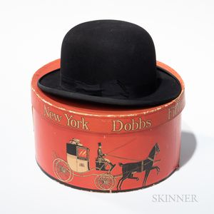 Dobbs New York Hat Box and Bowler Hat