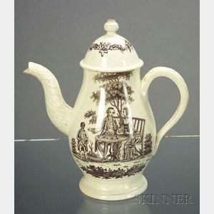 Wedgwood Queen's Ware Coffeepot and Cover