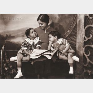 James Van Der Zee (American, 1886-1983) Portrait of a Mother and Two Children