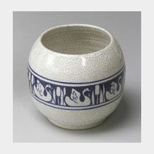 Dedham Pottery Swan Vase