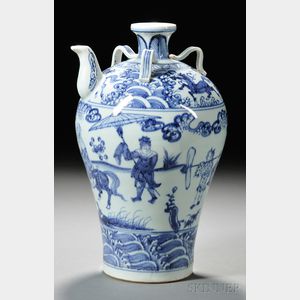 Blue and White Meiping Ewer
