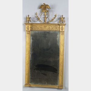 Neoclassical Carved Wood and Gilt Gesso Mirror